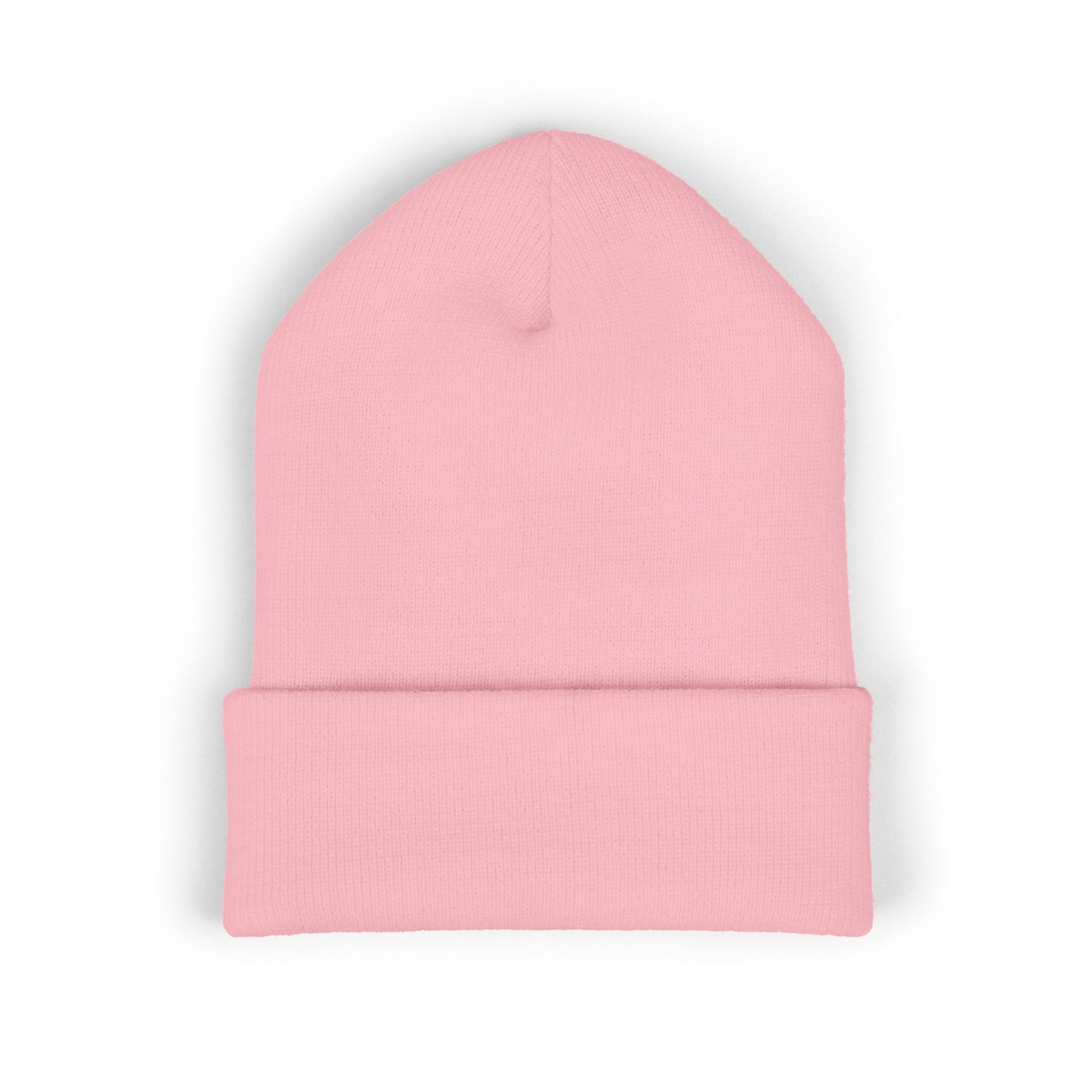 STB - Baby Pink Embroidered Cuffed Beanie