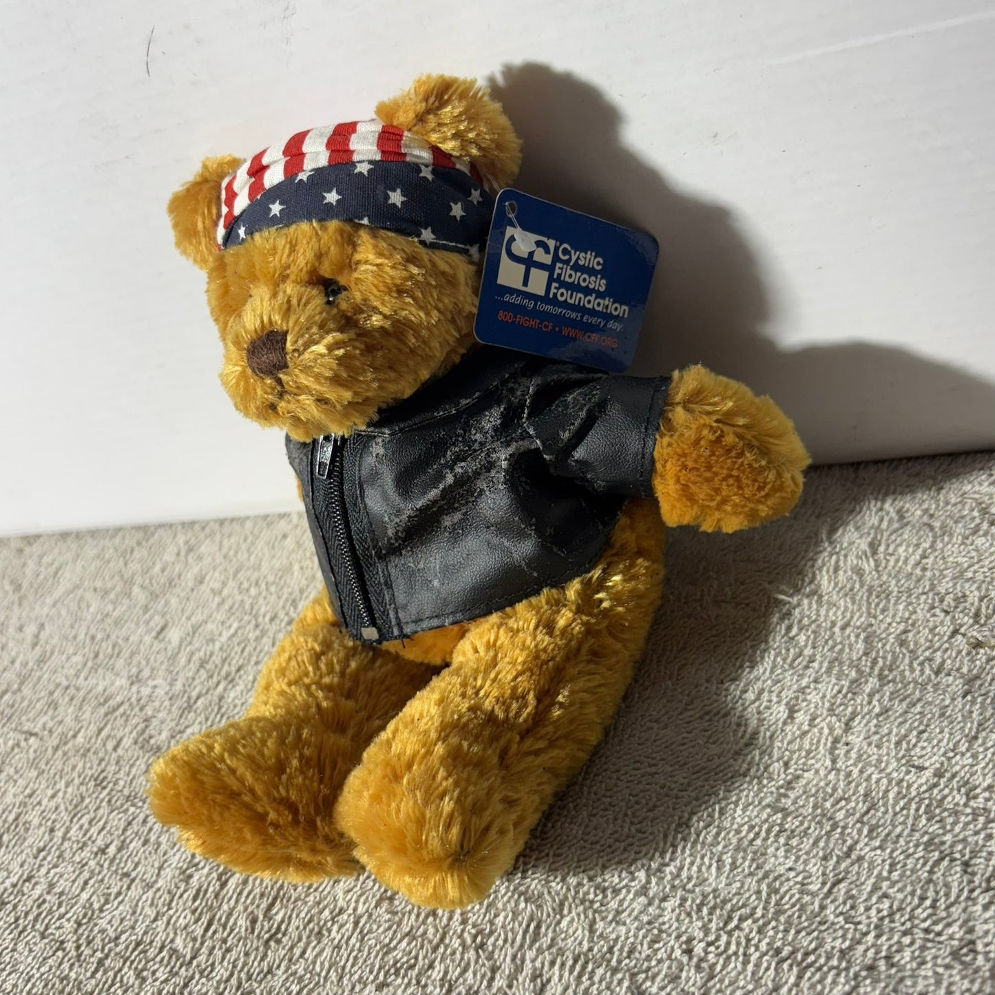 Vintage Biker Bear- Plushie