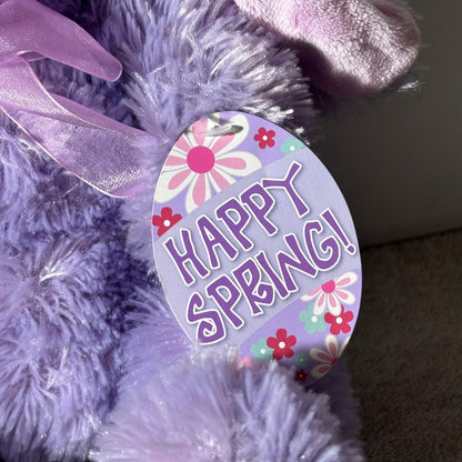 Happy Spring Purple Bunny - Plushie