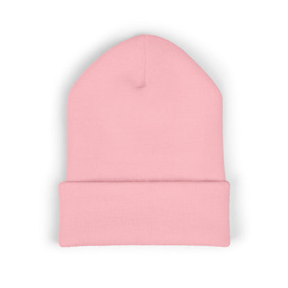 STB - Baby Pink Embroidered Cuffed Beanie