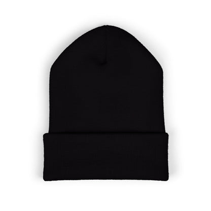 Miami Sunset Toy Box - Black Embroidered Cuffed Beanie