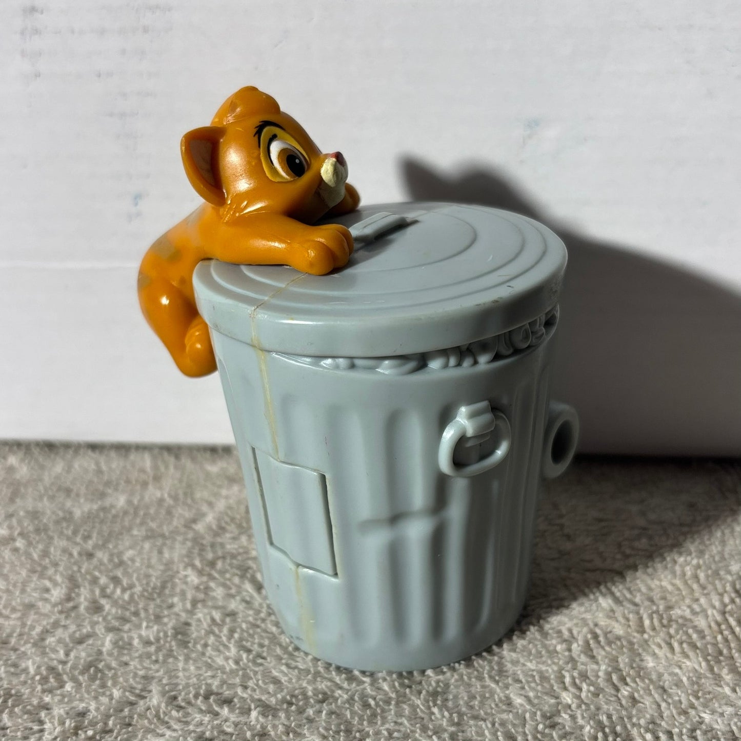 Cat On Trash Can - Toy