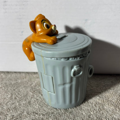 Cat On Trash Can - Toy