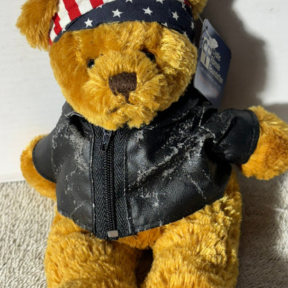 Vintage Biker Bear- Plushie