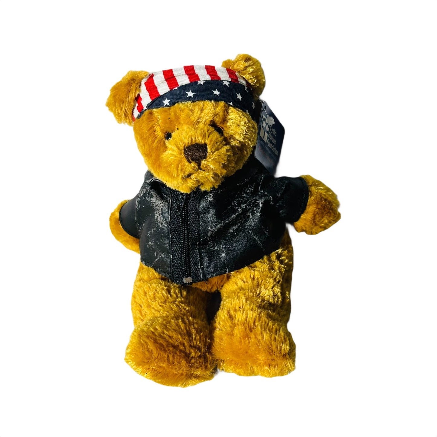 Vintage Biker Bear- Plushie