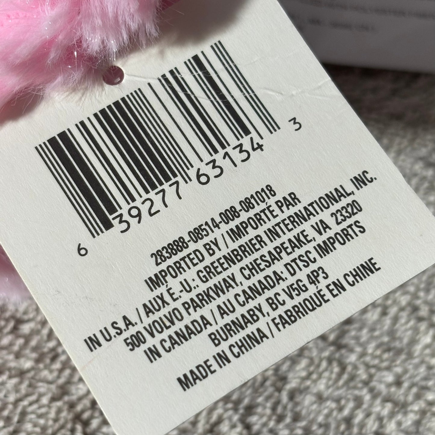 Pink Bear - Plushie