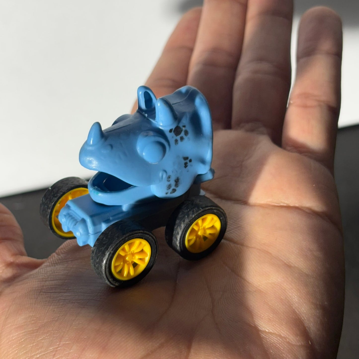 Blue Dino Head Car - Toy