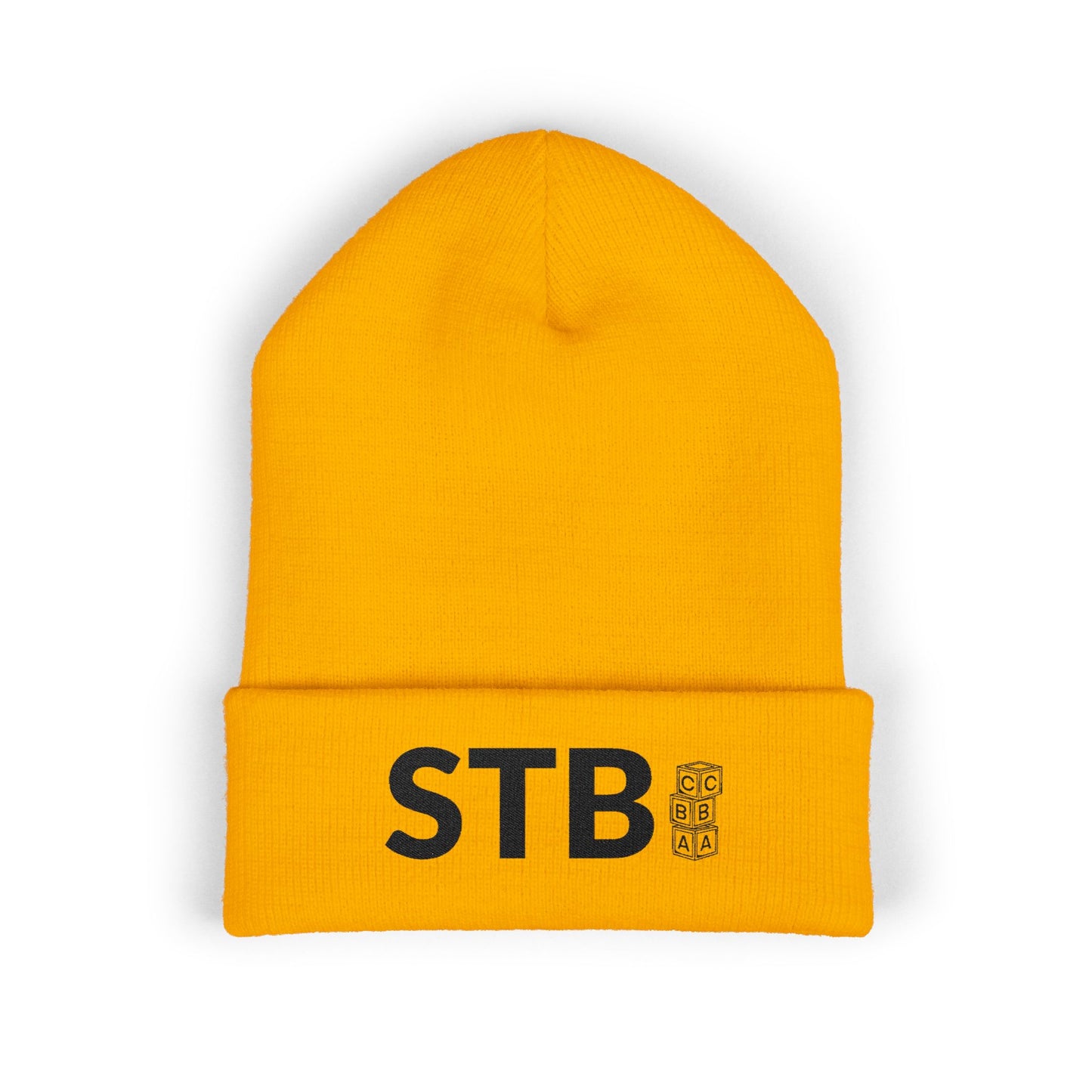 STB - Golden Embroidered Cuffed Beanie