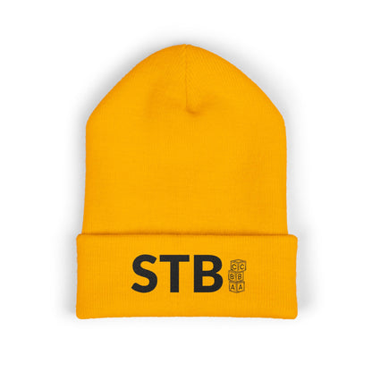 STB - Golden Embroidered Cuffed Beanie