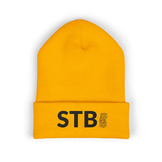 STB - Golden Embroidered Cuffed Beanie