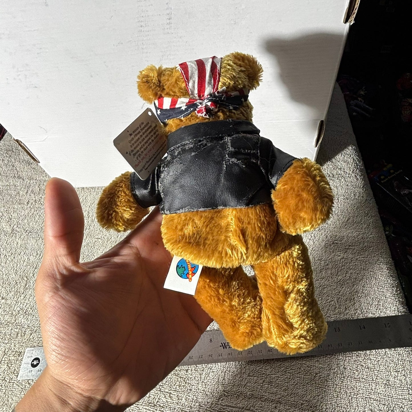 Vintage Biker Bear- Plushie