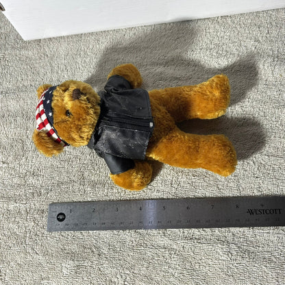 Vintage Biker Bear- Plushie