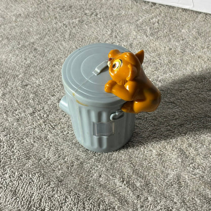 Cat On Trash Can - Toy