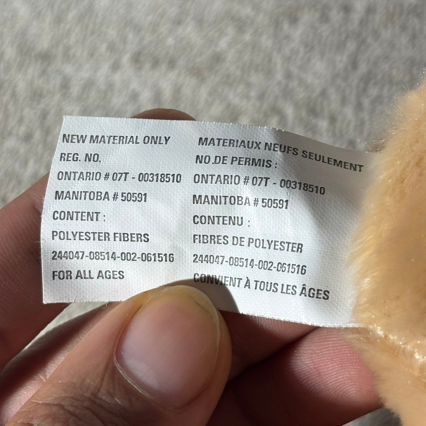 Yellow Bear - Plushie