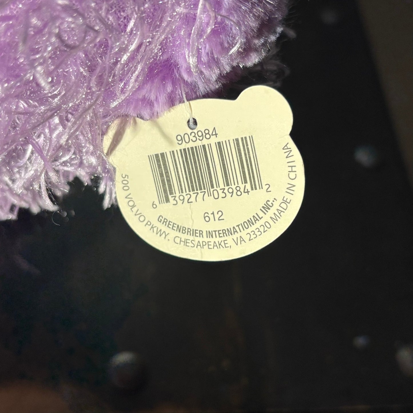 Purple Cuddle Bear - Plushie