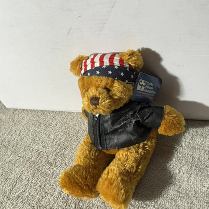 Vintage Biker Bear- Plushie