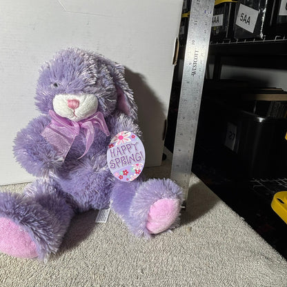 Happy Spring Purple Bunny - Plushie