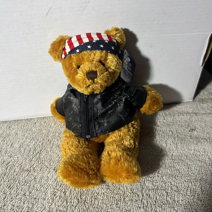 Vintage Biker Bear- Plushie