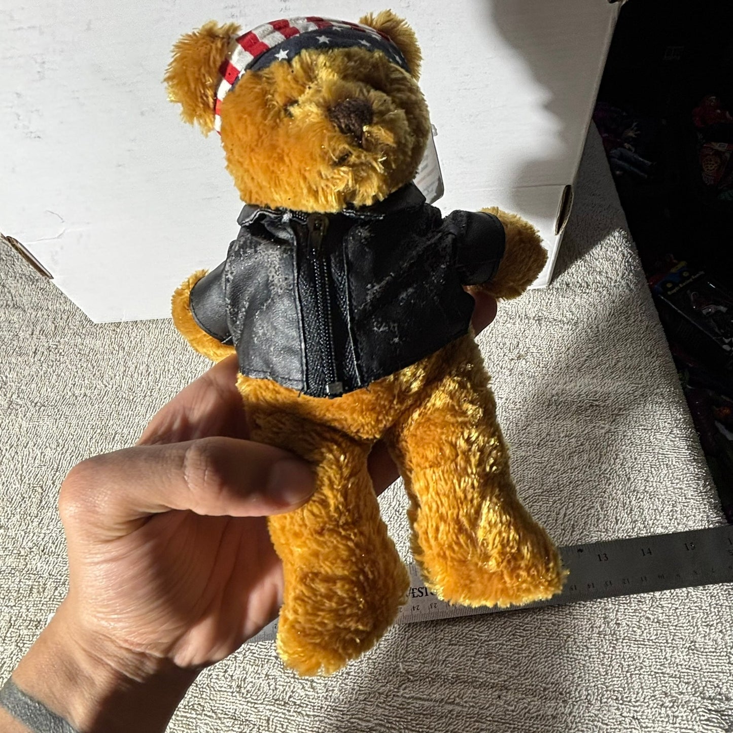 Vintage Biker Bear- Plushie