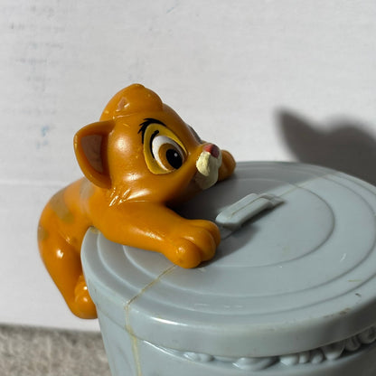 Cat On Trash Can - Toy