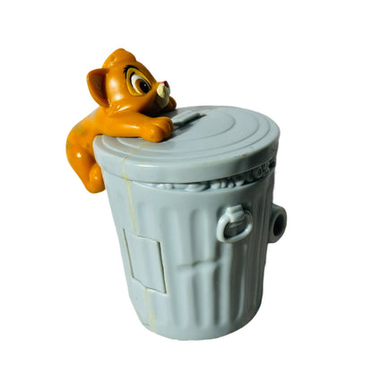 Cat On Trash Can - Toy